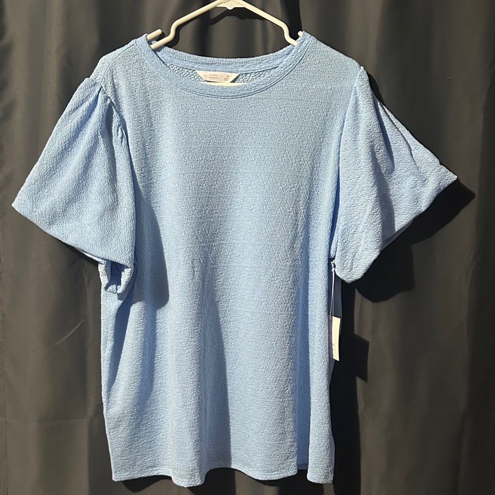 Light Blue Short Sleeve Top